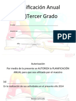 Planificación Anual (3°) Tercer Grado: Escuela