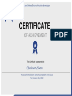 Certificate: of Achievement