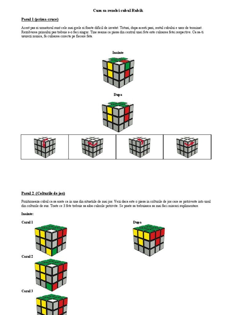 Cubul Rubik Ro Scurtat | PDF