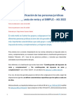 VA23 Clasificacion de Las Personas Juridicas Frente Al Impuesto de Renta y Al SIMPLE AG 2022