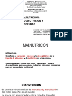 Malnutricion: Desnutricion Y Obesidad: "Dr. Wilfredo Erwin Gardini Tuesta" Acreditada Por Sineace