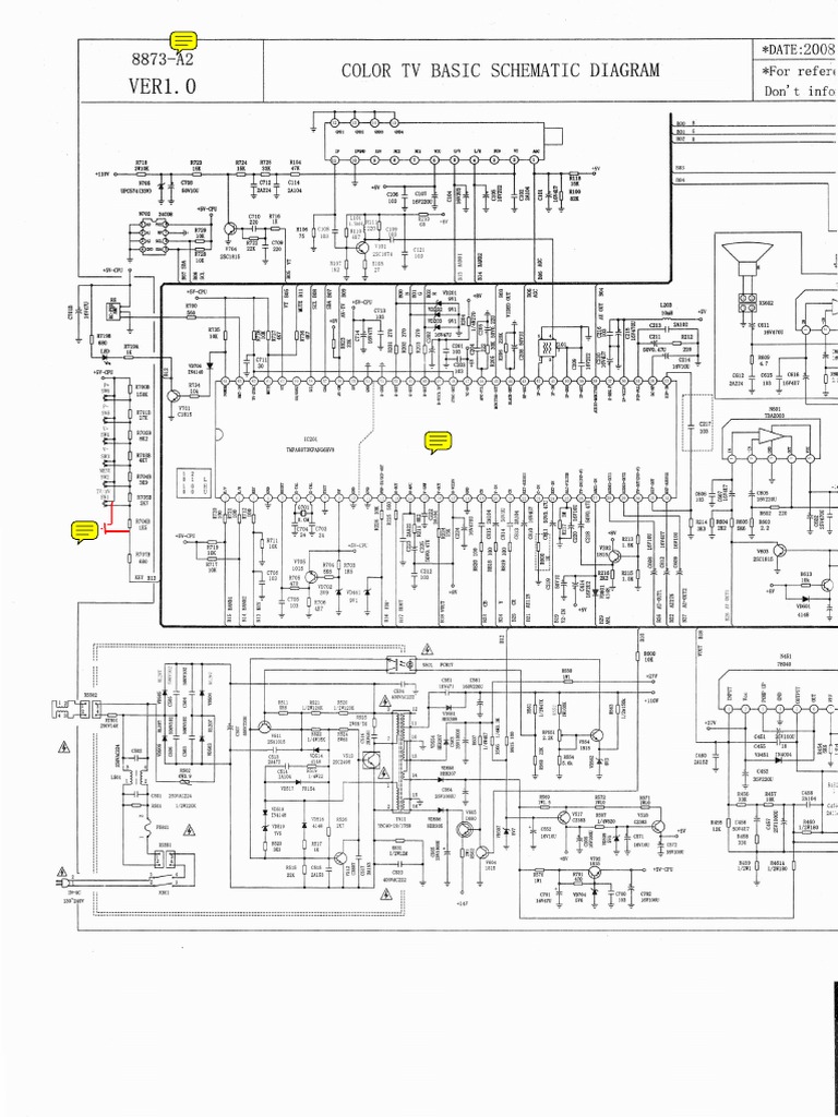 TV Chassis 17MB140TC Schematic | PDF
