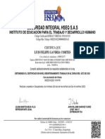 Certificado Alturas Luis Felipe Gaviria