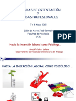 Jornadas de Orientación Y Salidas Profesionales: Hacia La Inserción Laboral Como Psicólogo