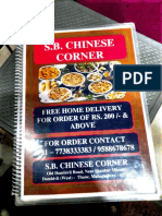 S.B. Chinese Corner - Free Home Delivery Order of Rs.200/- & Above