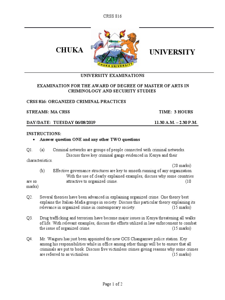 Analyzing Key Criminal Gangs, Theories of Organized Crime, and Law