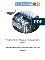 Perubahan Daya Motor Pompa Stasiun Pompa Ancol Sentiong Lanjutan