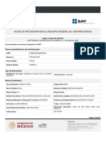 Acuse de Pre Inscripción Al Registro Federal de Contribuyentes