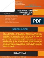 Creacion de Contenidos Originales Por El Docente