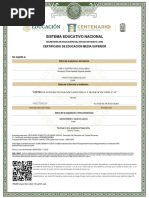 Sistema Educativo Nacional: Certificado de Educación Media Superior