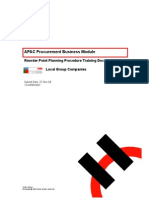 APAC Procurement Business Module: Reorder Point Planning Procedure Training Document Local Group Companies