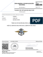 Certificado de Situacion Militar: Dirección General de Movilización Nacional