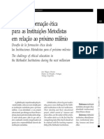 Desafio Da Formacao Etica para As Institucoes Metodistas em Relacao Ao Proximo Milenio