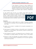 Formulas de Preguntas Informes Segundo Semestre