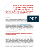 Análisis Crítico A La Determinación Del