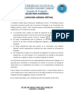 Declaracion Jurada Virtual para Docentes