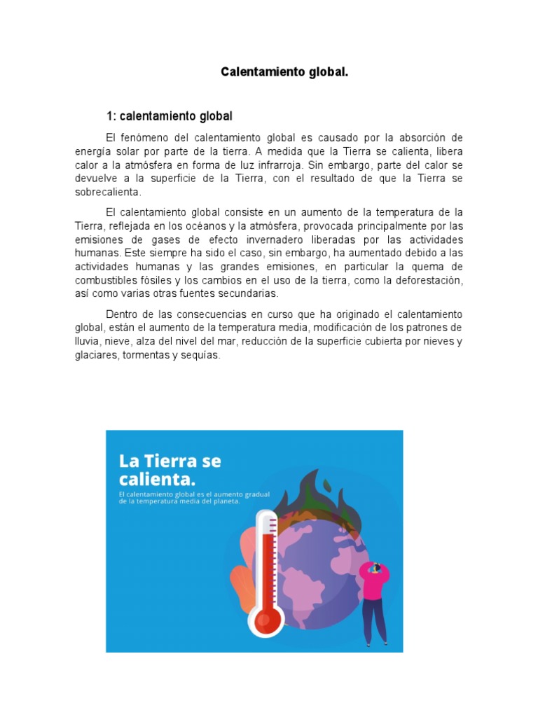 Calentamiento Global | PDF | Gases de efecto invernadero | Cambio climático