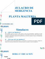 Simulacro de Emergencia Planta Malteria: 07-SETIEMBRE-2021