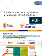 1. Instrucciones para registrarse y descargar certificado APE (PDF) - APRENDIZ