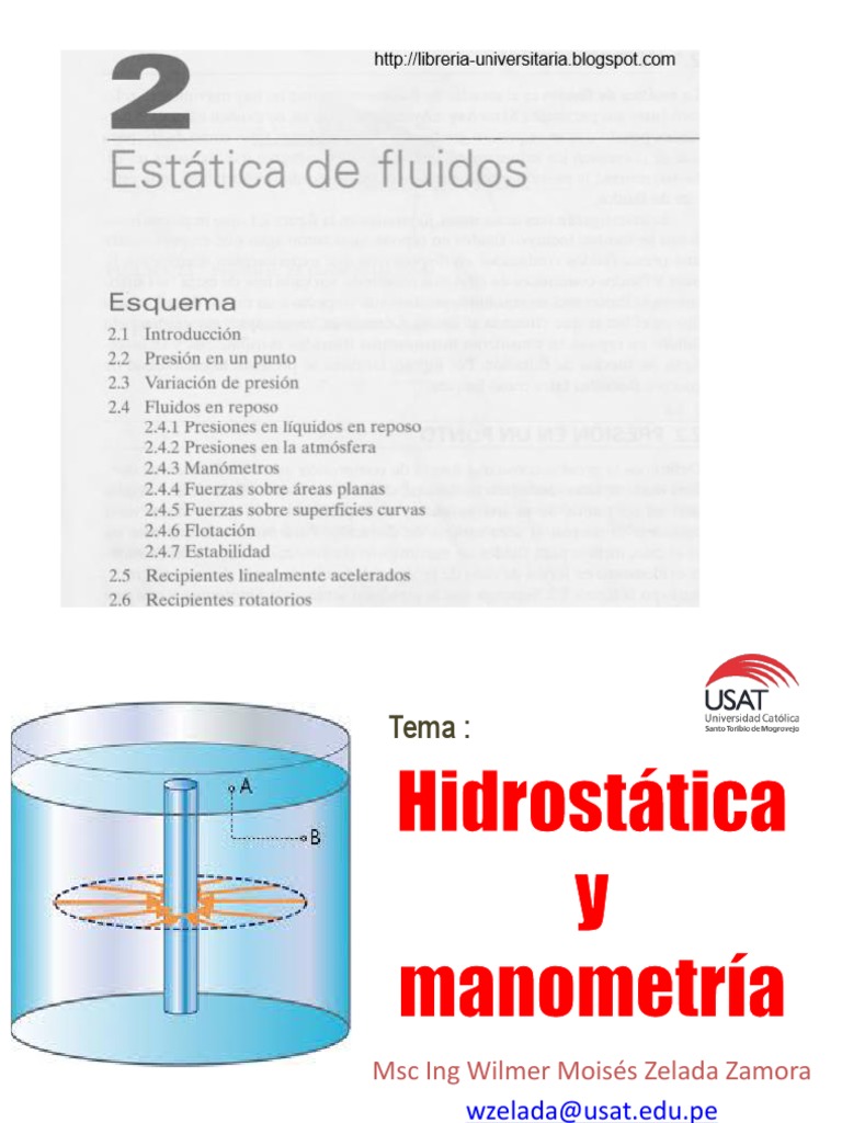 Sesion 4.1 Estatica de Los Fluidos (Hidrostatica) | PDF | Presión ...
