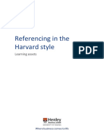 Referencing in The Harvard Style: Learning Assets