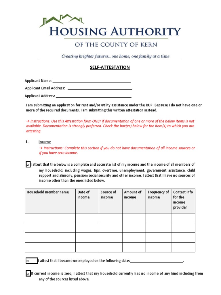 Self-Attestation: 1. Income | PDF | Income | Natural Resources Law