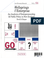 Wellsprings of Enterprise: An Analysis of Entrepreneurship Public Policy in New Zealand