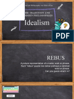Idealism: The Tradition and Modern Philosophies