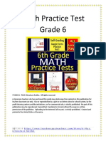 Math Practice Test Grade 6: Literature-Guides