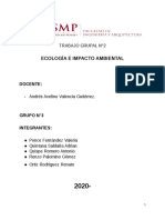 Ecología E Impacto Ambiental: Trabajo Grupal N°2