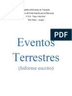 Eras Geológicas de La Tierra. Informe Escrito de Cs. de La Tierra.