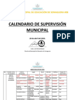 Calendario de Supervisión Sonaguera 2023