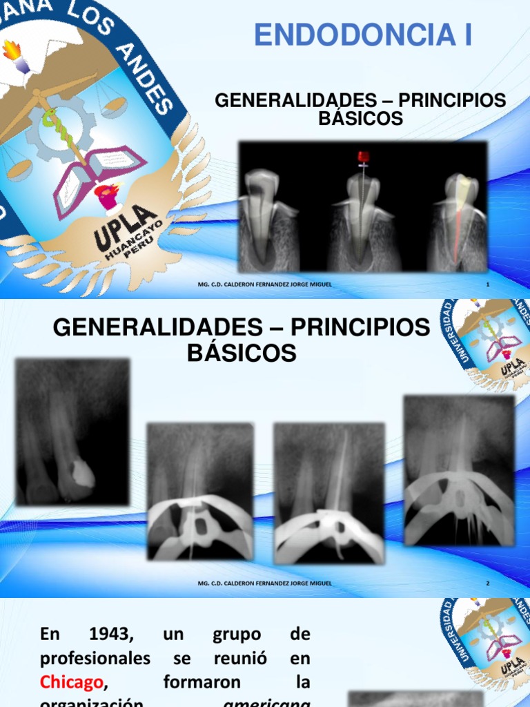 CLASE TEORICA #01 - Endodoncia PDF Odontología Especialidades Medicas