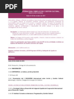 Encuentro Internacional Sobre Accion y Gestion Cultural