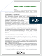 Concepto y Términos Usados en Incidencia Política