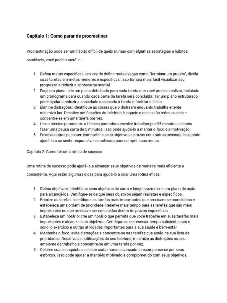 Como Parar De Procrastinar Pdf Dormir