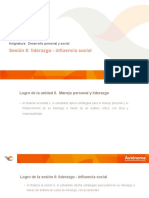 Sesión 6: Liderazgo - Influencia Social: Asignatura: Desarrollo Personal y Social