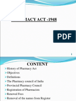 Pharmacy Act - 1948
