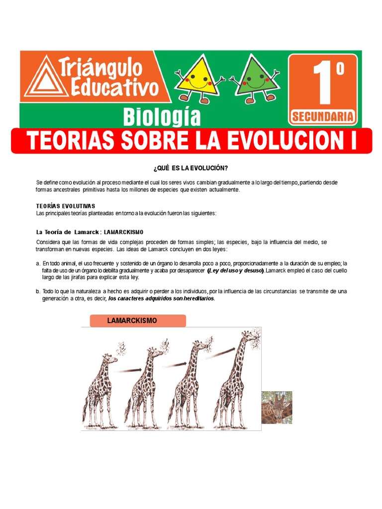 Teorias Sobre La Evolucion | PDF | Evolución | En el origen de las especies