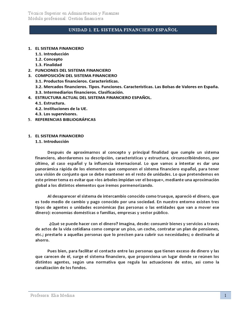 Estructura del Sistema Financiero Español | PDF | Bancos | Seguro