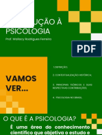 Introdução À Psicologia: Prof. Wallacy Rodrigues Ferreira