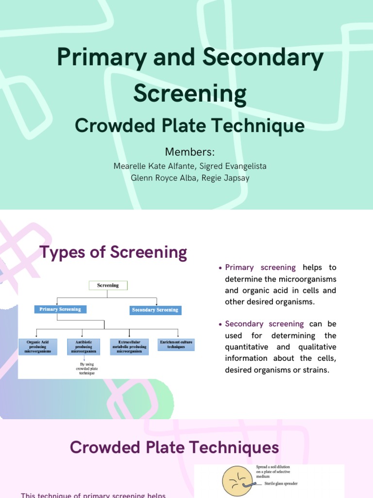 Primary and Secondary Screening Crowded Plate PDF