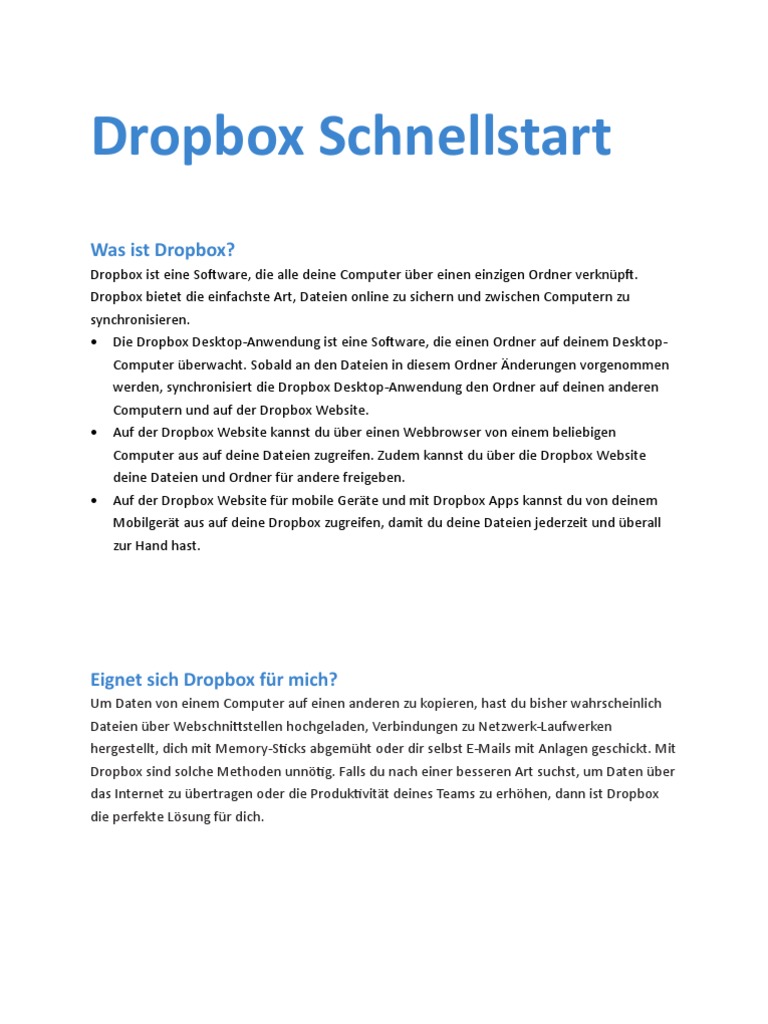 Erste Schritte | PDF