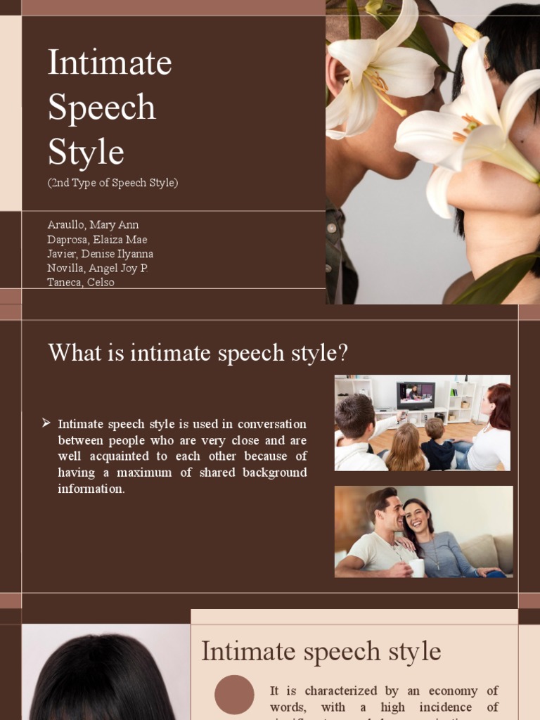 Understanding Intimate Speech Style | PDF
