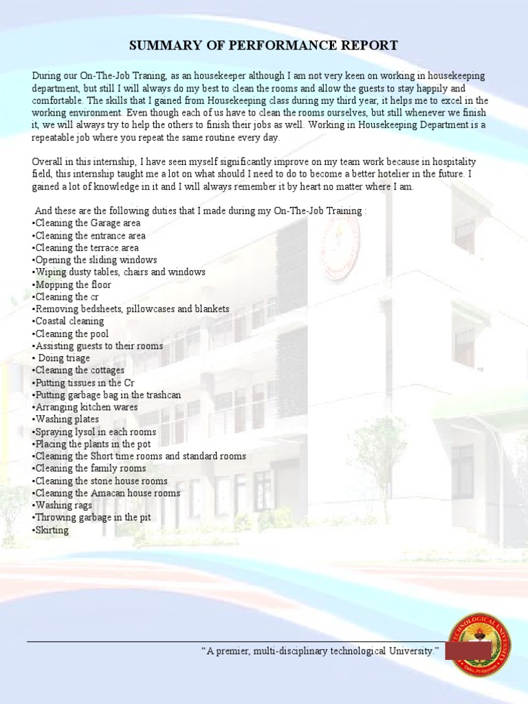 Summary of Performance Report 2023 | PDF