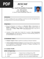 CV of SAGOR Latest