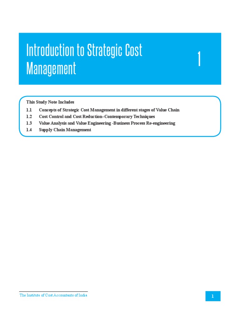 Cost Management for Accountants | PDF | Strategic Management | Supply ...