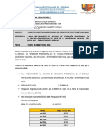 Niversidad Nacional Del Altiplano: INFORME #006-2022-UNA-UEI/ARTE/YFLV