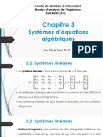 Chapitre 3 - Système Déquations Algébriques