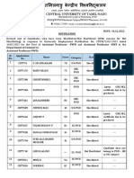 Central University Of Tamil Nadu: संसद वारा पा रत अ ध नयम के अंतगत था पत (Established by an Act of Parliament, 2009)